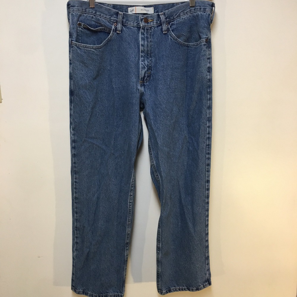 Lee Relaxed Fit Jeans Mens 36x30 Blue 100% Cotton Denim 2055544 Casual 90s
